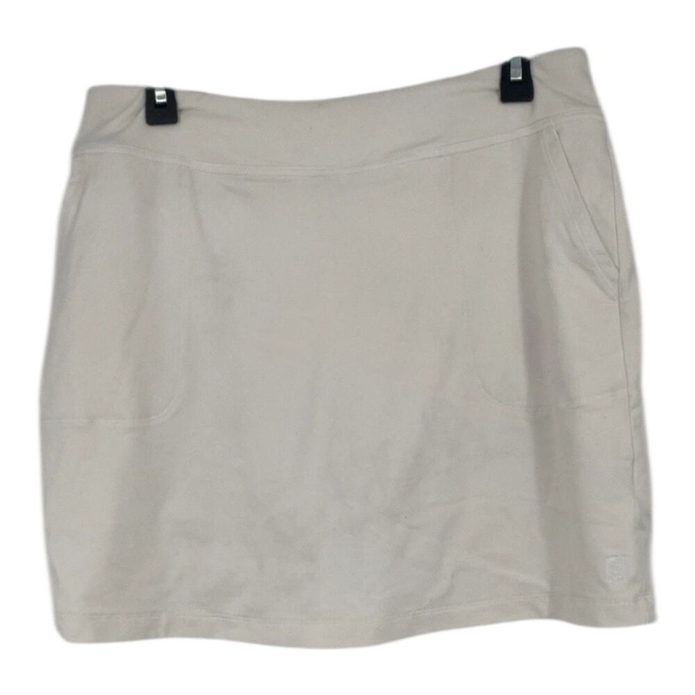 FootJoy Stretch Skort Preppy Tennis Golf Pickleball Active White Embroidered